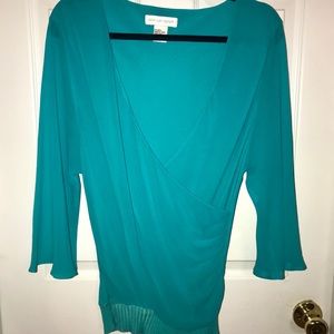 Newport News - Vintage Silk Teal Shirt